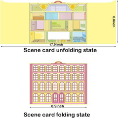 2PCS Foldable 3D Sticker Scene Book for Adults & Teens, DIY Isometric House