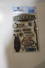 Paper House 3D Grandpa Sticker Fishing Golf Watch Family Man Friend Scrapbooking