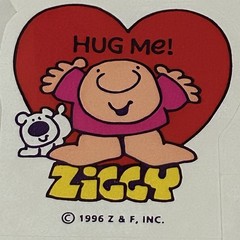Vintage 1990s Hallmark Ziggy Sticker Sheet LOT used Reward Valentine Love 90s