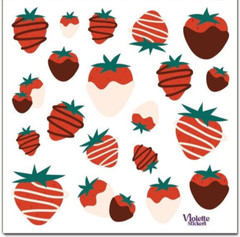 Violette Stickers Chocolate Strawberries Craft Planner Supply Valentine’s Day