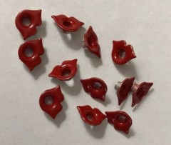 RED LIP ALUMINUM EYELET(12pc) Love•Wedding•Holiday•Couple•Kisses •Valentines Day