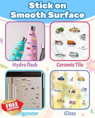 Benresive Reusable Sticker Book Vehicle