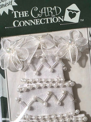 The Card Connection Self-Adhesive Embellishments – WEDDING CAKE