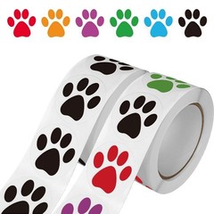 Animal Theme Adhesive Dog Footprint Sticker Assorted Size Home Decoration