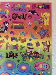Vintage Lisa Frank Vintage Y2K Sticker Sheet Friends Holidays Alphabet S1273-01