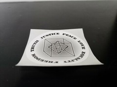 Sticker Peace Sign Diamond Symbol Love Justice Truth Freedom Equality High Gloss