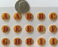 ROCKET BOY ALPHABET Dome Stickers(63pc)Daisy Hill•Round•Fall Colors•Circles••