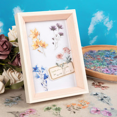 300Pcs Transparent Flower Stickers, Cute Vintage Floral Sticker for Scrapbooking