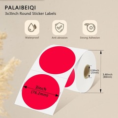 3 X 3 Inch Round Thermal Labels Circle Color Coding Labels Printable Waterpro…