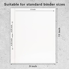 Vienrose 120 Sheet Photo Album Refill Pages Self Adhesive 9×11 for 3 Ring Binder
