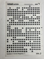 Letraset Numbers In Circles – 8 Used Sheets – Positive 4355, 217 & Negative 4252