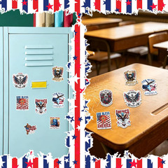 250 Anniversary USA Stickers – 20 Pcs 250Th Patriotic Merchandise | American Fla