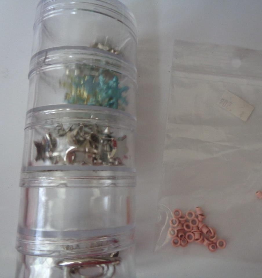 Stackable Storage with Decorative Brads & Eyelets Stars Snowflake Cards
