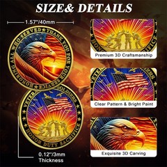 Bulk 50 Pcs Military Challenge Coins – Veterans Appreciation Gifts for All
