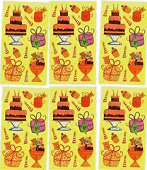 Frances Meyer Birthday Treats Cupcake Cake Candles Scrapbook Stickers! 6 Sheets