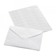 Oval Sticker Seals – Silver Thank You x 25 qty