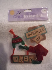 LOT of 6 Jo Ann Craft Essentials Christmas Holiday Scrapbook 3-D Embellishments