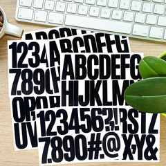 3 Inch Vinyl Letter Stickers – 144 Pieces Large Waterproof Sticky Stick on Alpha