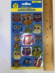 OWLS Sticker Sheet Scrapbook Planner Craft Stickers