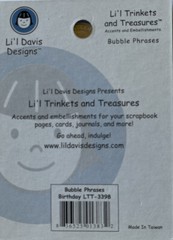 HAPPY BIRTHDAY Epoxy Oval Bubble Phrase Stickers(5pc)Li’l Davis•Cake Time•Party