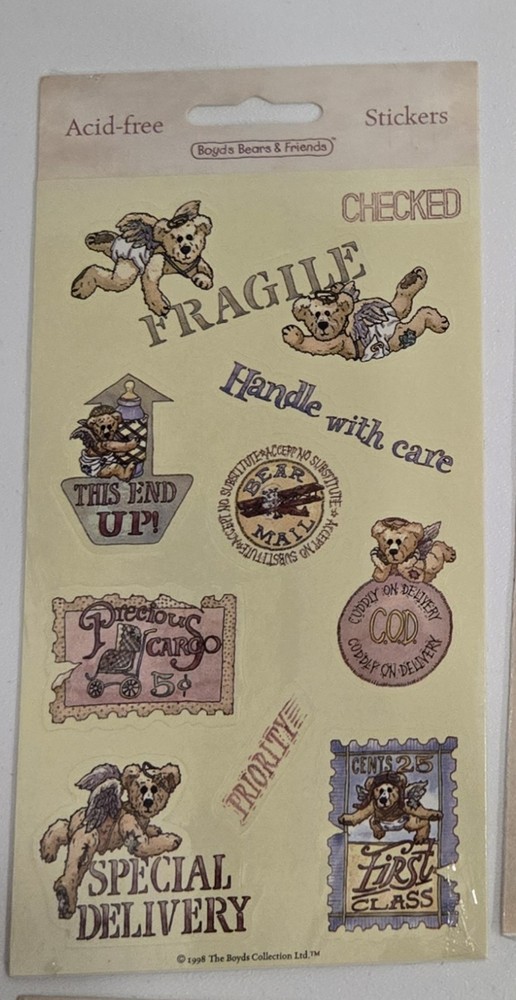 Boyd’s Bears Stickers Fragile, Mailing, This End Up, Handle With Care, Priority