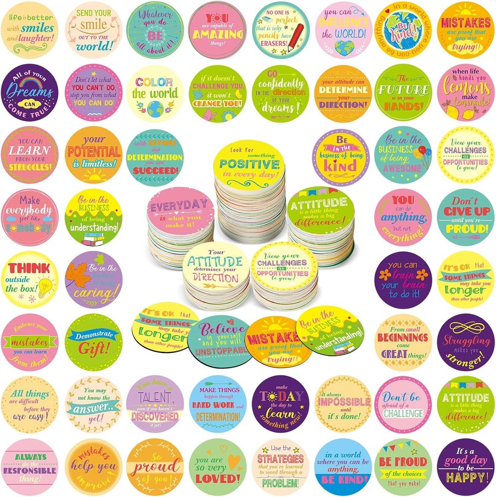 150 Pcs Positive Affirmations Chips 2.36 Inch with 75 Motivational Encouragem…
