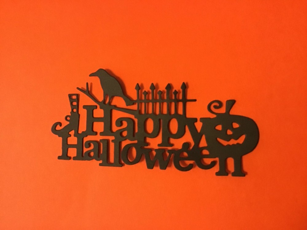 Happy Halloween Die Cut Embellishments 2” x 4” Scrapbooks Cards Paper Crafts