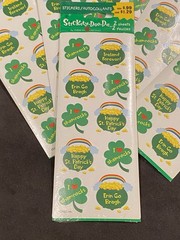 Vtg AGC St Patrick’s Day Stickers Pot of Gold Irish Shamrocks 6 Packs 12 Sheets