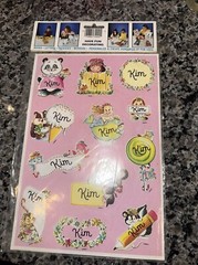 Vtg KIM Name Stickers 80’s Celebrity Stickers Sealed Mark I Name Stickers