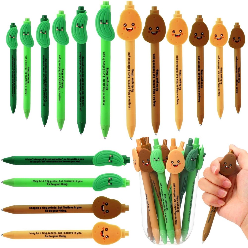 60 Pcs Positive Pens Bulk Potato Pickle Back to School Gifts with Motivationa…