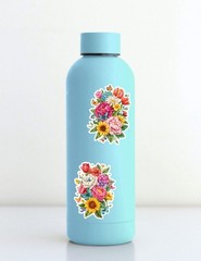 Spring Flowers Die Cut Vinyl Stickers Set Scrapbooking Laptop Water Bottle
