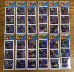 x36 Santa Rudolph Vintage Prism Sticker Lot – 12 Packs of 3 – Sealed Mint!
