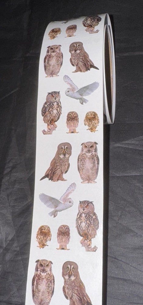 Mrs. Grossman’s Sticker Roll Strips Owls Owl 35 Sheets