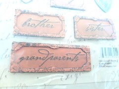 Family Scrapbook Lot Of 2 K & Company Color Bok 3D Wire Bead Embellishments New