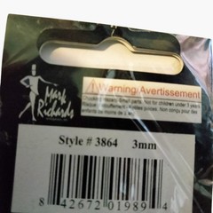 Mark Richards Red Metal Stickers Nailheads 3mm Adhesive Embellishments 3864