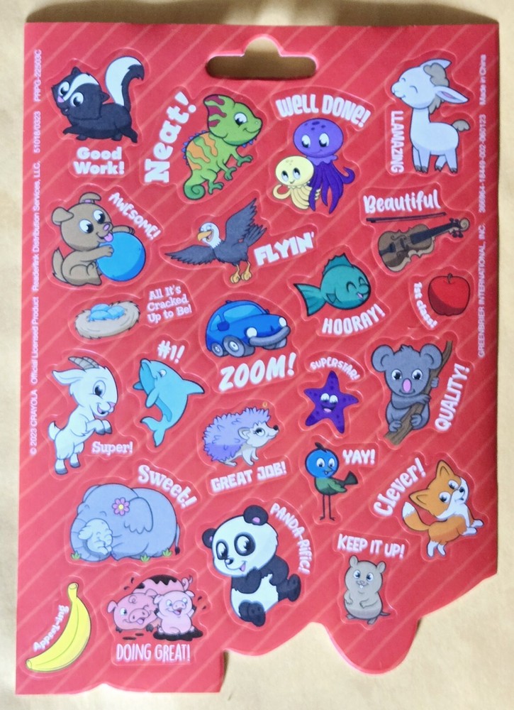 Cute Animals Sticker Sheet