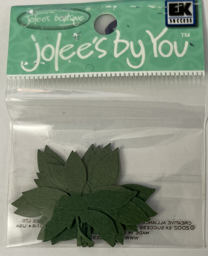 GREEN DARK PALM FROND Die-cut Embellishment(10pc)Jolee’s•Flower•Garden•Stems•