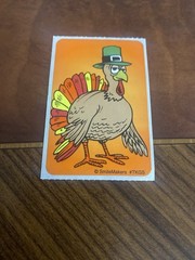 Vintage SmileMakers Turkey Sticker Mod 2×4 Inches