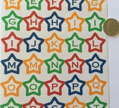 GRADUATION STARS/CIRCLES ALPHABET Sticker(130pc)Bright Color•2 Types•High School