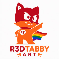 Exclusive R3DTABBY ART «Self Medicated» Cute Cat with Chaos Energy Drink Sticker