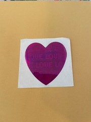 Vintage 1980s Hologram Love Sticker
