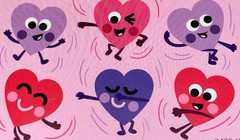 VALENTINES DAY STICKERS✨❤️✨🩷✨💜✨6” x 4”✨LOVE IS IN THE AIR✨DANCING✨HAPPY💫