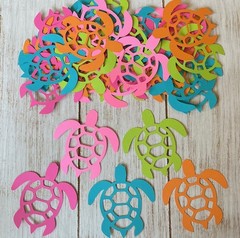 Bright Sea Turtle Cut outs Ocean Turtle decorations Classroom Decor set of 40