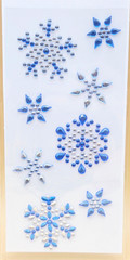 Christmas Paper Crafts SNOWFLAKE GEMS 8pc Dimensional Stickers, NEW