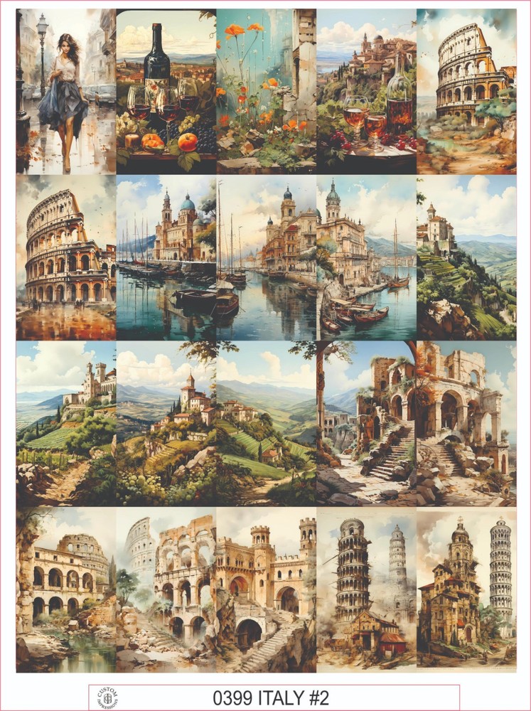 ITALY #2 – COMPLETE SHEET OF 20 STICKERS