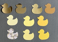 160+ Rubber Ducky Die Cuts 3 Sizes, 9 Styles