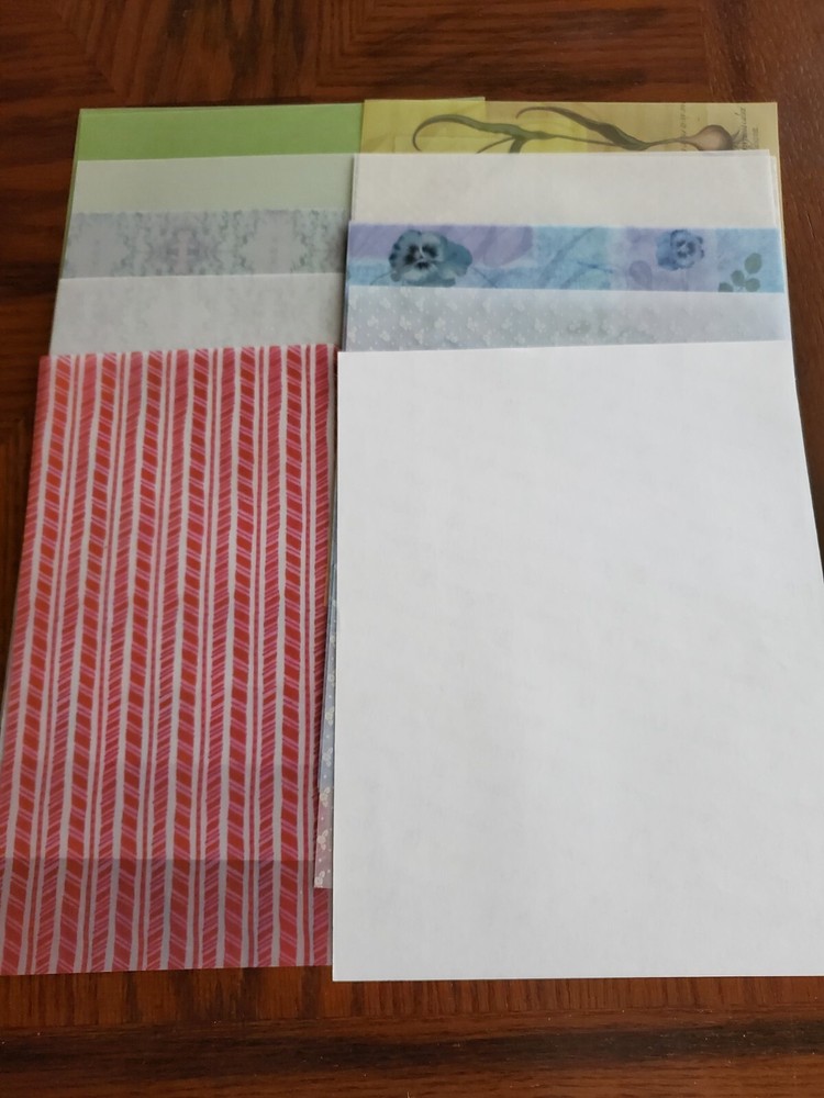 Scrapbook Lot of 19 sheets Vellum 8 1/2 x 11 New intact