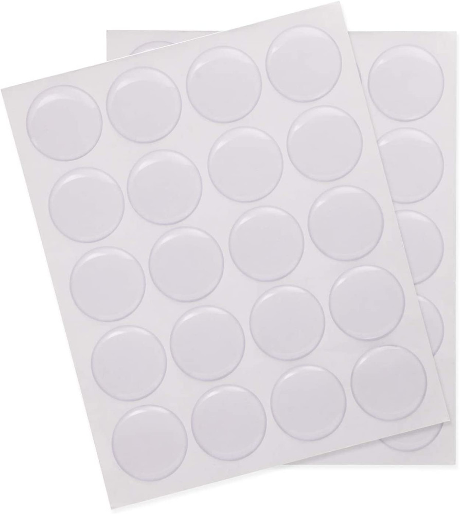 1Inch/25mm Clear Round Epoxy Resin Dome Stickers Circles Dots for Bottle Cap …