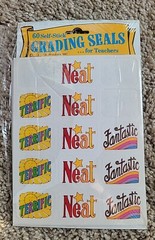 Neat Stickers Grading Seals Teachers Eureka Paper Magic Group USA NOS Vtg READ