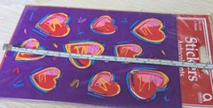 Vintage Amscan Heart Stickers, NIP, 4 Sheets, 90s Doodle Style, Valentine’s